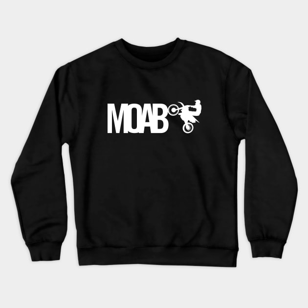 Moab Utah Offroad Extreme Motocross Crewneck Sweatshirt by hobrath